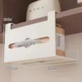 Under cabinet tissue holder punch free hanging paper towel dispenser for bathroom kitchen storage - Cream