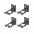 Gun grey space aluminum soap dispenser holder wall mounted shampoo rack for bathroom 4pcs - Pack of 4 / Gunmetal