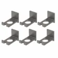 Gun gray space aluminum soap dispenser holder, punch-free wall mounted bath shelf, 6 pcs. - 6 Pieces Pack / Gunmetal