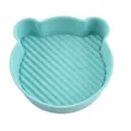 Cute bear silicone air fryer pot baking mold heat-resistant oven mat kitchen accessory - Teddy Bear / 145g Pack / Green