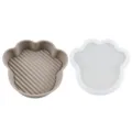 Cute cartoon paw silicone food container with lid, bento box and baking pan for kitchen use. - Bear Claw 235g (Grey)