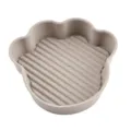 Silicone air fryer pot cat paw baking mold heat resistant cake pan kitchen tool - Bear Paw / 165g Pack / Khaki Grey