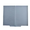 Tapis d'égouttage en silicone gris pour cuisine, tapis résistant à la chaleur avec rainures. - L / Gris
