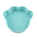 Silicone air fryer pot cute paw shaped baking pan heat resistant cake mold for oven kitchen - Bear Paw / 165g Pack / Green