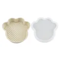 Cute cat paw silicone fresh keeping box with lid, food grade kitchen bento container variant. - Bear Paw 235g (Off-white)