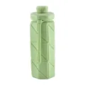 Foldable silicone water bottle 600ml portable outdoor camping sports travel cup green - 600ml / Green
