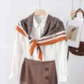 Elegante foulard in seta da 90cm con stampa geometrica vintage, sciarpa donna primavera. - Patchwork Vintage