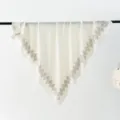 Off-white printed square scarf, retro geometric silk feel headscarf for women travel 90cm - Style 12