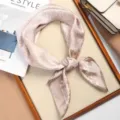 Vintage floral silk square scarf elegant neckerchief versatile hair band for women use - LQ-8