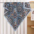 Silk square scarf with classic vintage paisley and baroque print for women and girls. - RY-16