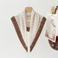 Vintage Geometric Print Square Scarf Silk Feel Fashion Neck Scarf For Women Chic Style - XPM-9
