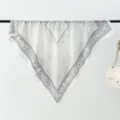 Foulard quadrato in seta floreale retro bianco, elegante sciarpa donna di lusso. - Modello 4