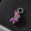 S925 Silber lila Opal Schmetterling Anhänger Charm für tägliche lässige Schmuck Accessoires. - Nur Anhänger (Ohne Kette) / Lila