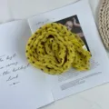 Summer yellow polka dot chiffon scarf, retro thin lightweight sun protection neck scarf for women. - Yellow Polka Dot