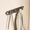 Gancio da parete pieghevole grigio pistola 35cm senza foratura forte carico casa - Grigio Canna di Fucile - 3 Ganci