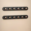 Schwarze Holzmaserung Pilzkopf Kleiderhaken, 2 Stk. Packung, lochfreier Wand-Klebehaken. - 2er-Pack / Schwarz Holz
