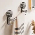 Bathroom suction towel bar punch-free single rail rack wall mounted towel holder for washroom - Strong Suction Single Towel Bar 30cm - Gunmetal Grey
