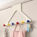 Gancio appendiabiti da porta colorato dopamina forte supporto organizer camera - Ganci sopraporta color crema - Versione rialzata e rinforzata