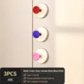 Kleurrijke zuignap haak sterk draagvermogen punch-vrije wandmontage hanger voor thuisgebruik - Set van 3 / Rood Blauw Roze