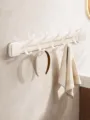 Wandmontierter Saugnapf Kleiderhaken Faltbarer Mehrfachhaken Organizer für Badezimmer - Fengwei 5-Reihen Haken / Creme