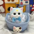 Xαριτωμένο γατάκι squishy παιχνίδι γραφείου διακόσμηση δώρο αποσυμπίεσης μπλε - Αρ.3