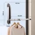Faltbarer Wäschetrockner wandmontage gunmetal teleskop wäschestange für den innenbereich - 1 Stück/Packung / Gunmetal