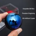 K9 crystal sphere ornament with laser engraving, elegant gift box packaging for display. - Tears of the Ocean (Loose/Unpackaged)