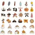 Großhandel Legierung Emaillierte Charms Anhänger Seefahrt Pirat Regenbogen DIY Schmuck - Gemischtes Stilset (HD-35) / 35er Pack