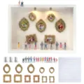 DIY Mini Museum Schattenbox Set mit goldenen Bilderrahmen und Miniatur Figuren Deko. - Weißer Rahmen Mit Zubehör / A4 Innenmaß 21x29.7x3cm