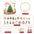 Weihnachten DIY Schmuck Adventskalender Geschenkset mit Charm Armbänder Halsketten für Damen - Weihnachtskalender Armband Set (L-02)