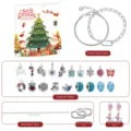 Weihnachten DIY Kinder Charm Armband Set Adventskalender Geschenkbox mit Halsketten Details. - Weihnachtskalender Armband Set (L-04)