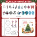 Christmas DIY jewelry advent calendar set with 27 pcs charms, bracelets, and necklace. - L-04