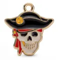 Legierung Piraten Totenkopf Emaillierter Anhänger DIY Schmuck Zubehör Halskette Schlüsselanhänger. - Piratenschädel Stil (HD-29)