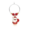 Christmas Santa wine glass charm metal goblet ring marker holiday party drink accessory - Wine Charm 12 (Santa Claus)