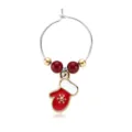 Christmas Wine Glass Charm Ring Red Mitten Goblet Marker Party Drink Identifier Decor - Wine Charm 13 (Snowflake Mitten)