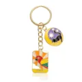 Enamel parrot tarot card keychain, cute cartoon animal metal bag charm for daily use. - The Sun Tarot Parrot Moon Style (YSK-8-5)