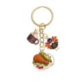 Thanksgiving turkey keychain alloy enamel pendant cute holiday charm bag accessory cute gift key ring - Turkey and Pumpkin Mug Style (YSK-5-4)