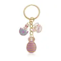 Niedlicher Osterhase Legierung Schlüsselanhänger Variante, Kaninchen Emaille Anhänger für Schmuck. - Stil 5 (Liegender Hase Kopf Ei)