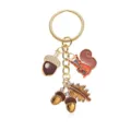 Cute squirrel acorn enamel alloy keyring, stylish gold keychain bag pendant jewelry accessory. - Squirrel and Pinecone Style (YSK-5-8)
