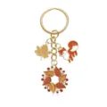 Cute autumn alloy fox and maple leaf keyring gold charm keychain for women accessories - Fox and Maple Leaf Style (YSK-5-9)