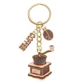 Llavero de metal con temática de café molinillo colgante amuleto de bolso regalo de moda - Estilo Molinillo de Café y Colgante Letra (YSK-7-14)