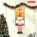 Christmas Santa Claus hanging banner holiday party decoration vertical fabric wall decor - Santa Claus Style (SDGBMG-01)