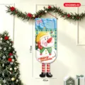 Christmas snowman hanging banner detail, festive holiday wall decor for party setup. - Snowman Style (SDGBMG-02)