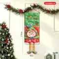 Christmas hanging banner cartoon festival party decoration vertical wall decor 110x40cm - Green Christmas Tree Girl Style (SDGBMG-04)