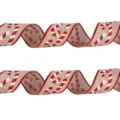 Hermosa cinta de yute estampada con bastón de navidad caqui cinta festiva con alambre - 2m Cinta Bastón Caramelo Caqui