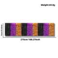 Halloween black purple orange tinsel fringe table skirt for party decor 275x75cm - Shiny Curvy Knife Table Skirt / 75*275cm / Shiny Black Purple Orange