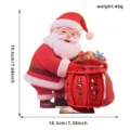 Christmas Santa Claus wooden 3D glowing ornament desktop holiday decoration gift prop 48g - Santa Claus (Without Light)
