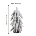 Mini artificial snow cedar Christmas tree with wooden base, 20cm desktop holiday decoration - 20cm / Snowy Pine