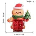 Christmas gingerbread man wooden tabletop decoration with led light and Xmas tree decor. - Gingerbread Man (Without Light)