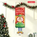 Pancarta colgante de Navidad dibujos animados fiesta pared decoración 110x40cm - Estilo Chica Árbol de Navidad Rojo (SDGBMG-05)